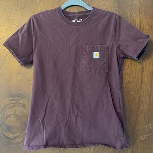 Carhartt Maroon Loose Fit Pocket T-Shirt size Small